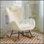 Chaise berçante, fauteuil oscillant rembourré Teddy