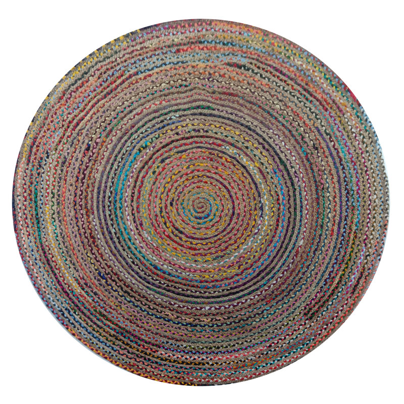 Round Lavinia Striped Hand Woven Area Rug, Round 200cm