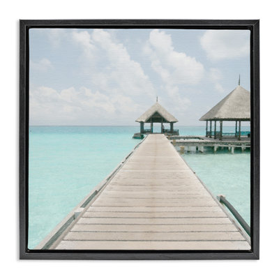 «Tropical Long Pier», art mural encadré flottant par Noah Bay