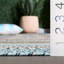 Tapis tressé intérieur / extérieur beige / bleu clair 322-1370819235