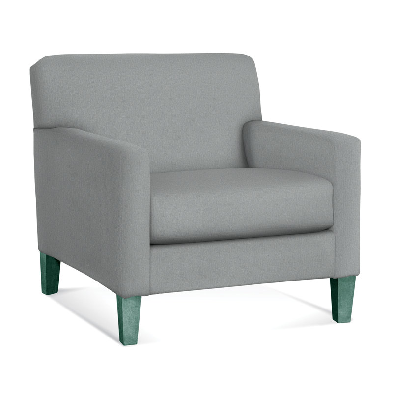 Tampa Armchair, Light Blue Performance Fabric; 0851-55, Frost White