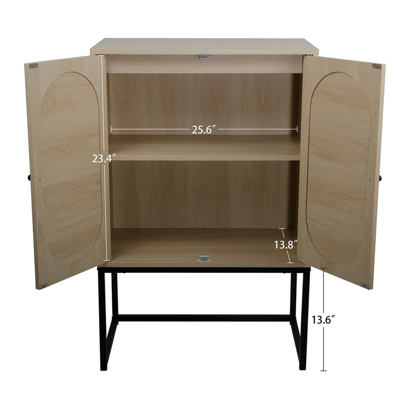 Armoire d'appoint Bulverde, Naturel/noir