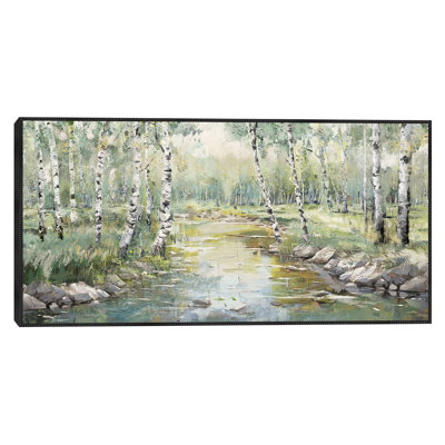 Masterpiece Art Gallery | Meandering Stream Framed Wall Art Print - Image Area: 27" x 54"