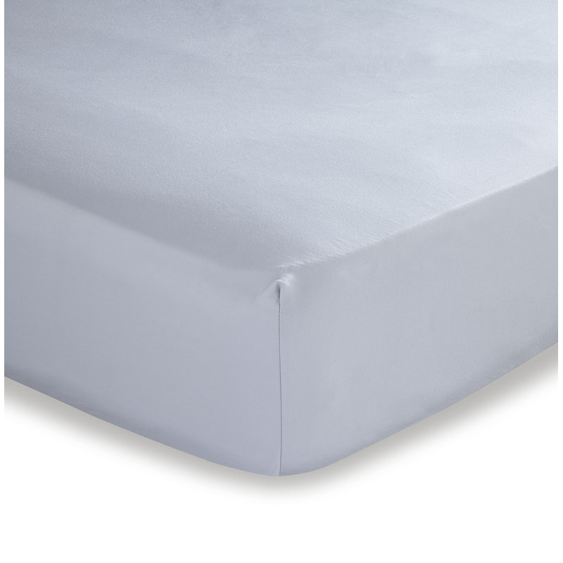 Broadbent Cotton Blend Sateen Fitted Sheet, Grey, Super King (6')