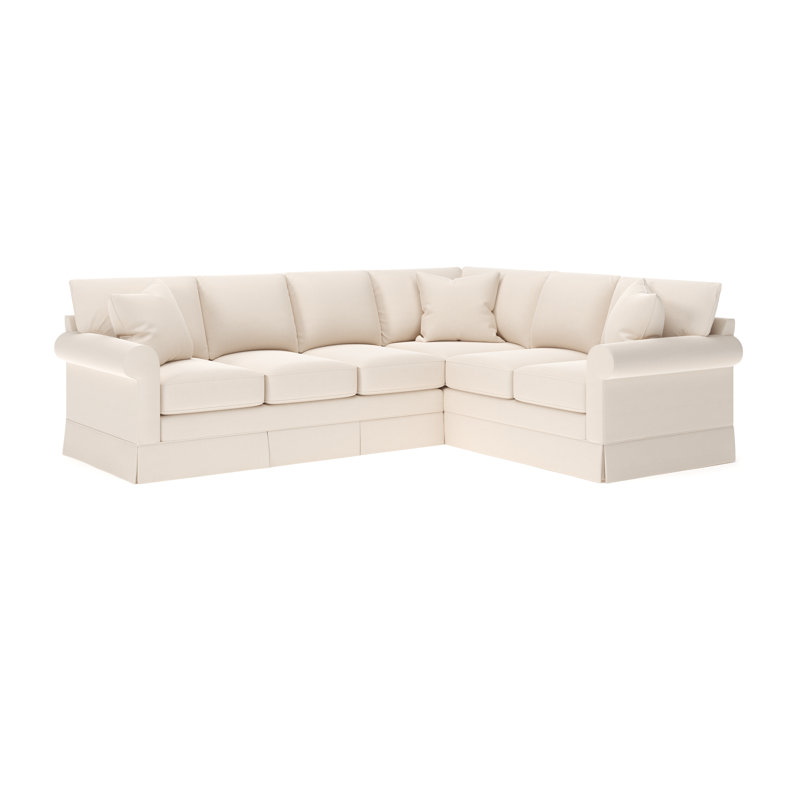 Friedman 115" W 2-Piece Upholstered Sectional with Foam and Down Blend Cushions, Right Hand Facing