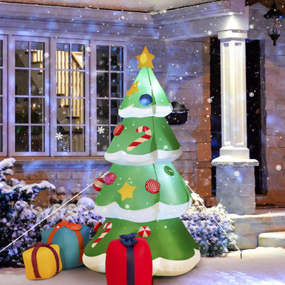 Arbre de Noël gonflable 6 pi avec ampoules DEL The Aisle® Holiday Holiday