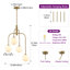 Lustre linéaire moderne à 4 lumières à intensité variable Spoutnik