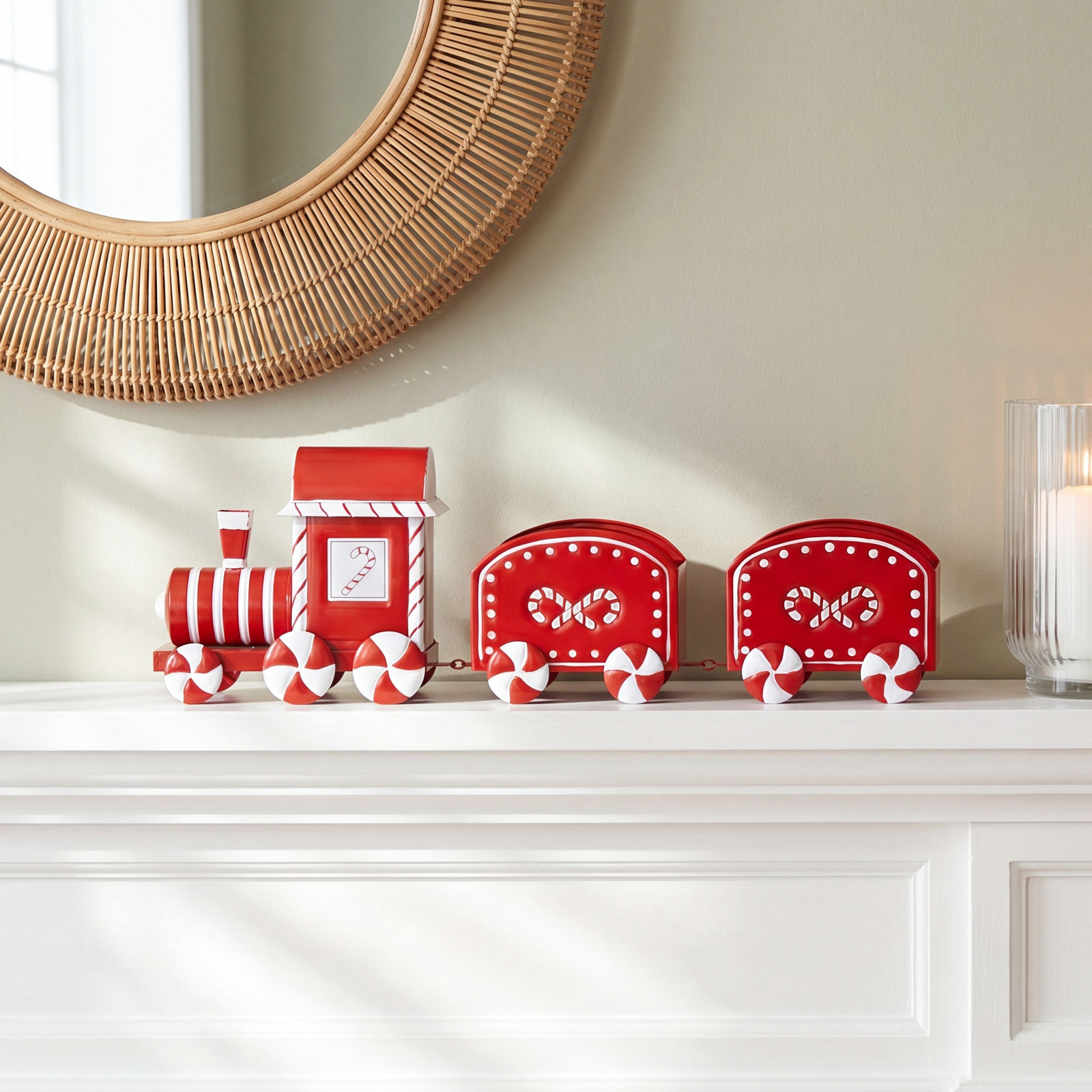 Metal Candy Train Holiday Accent