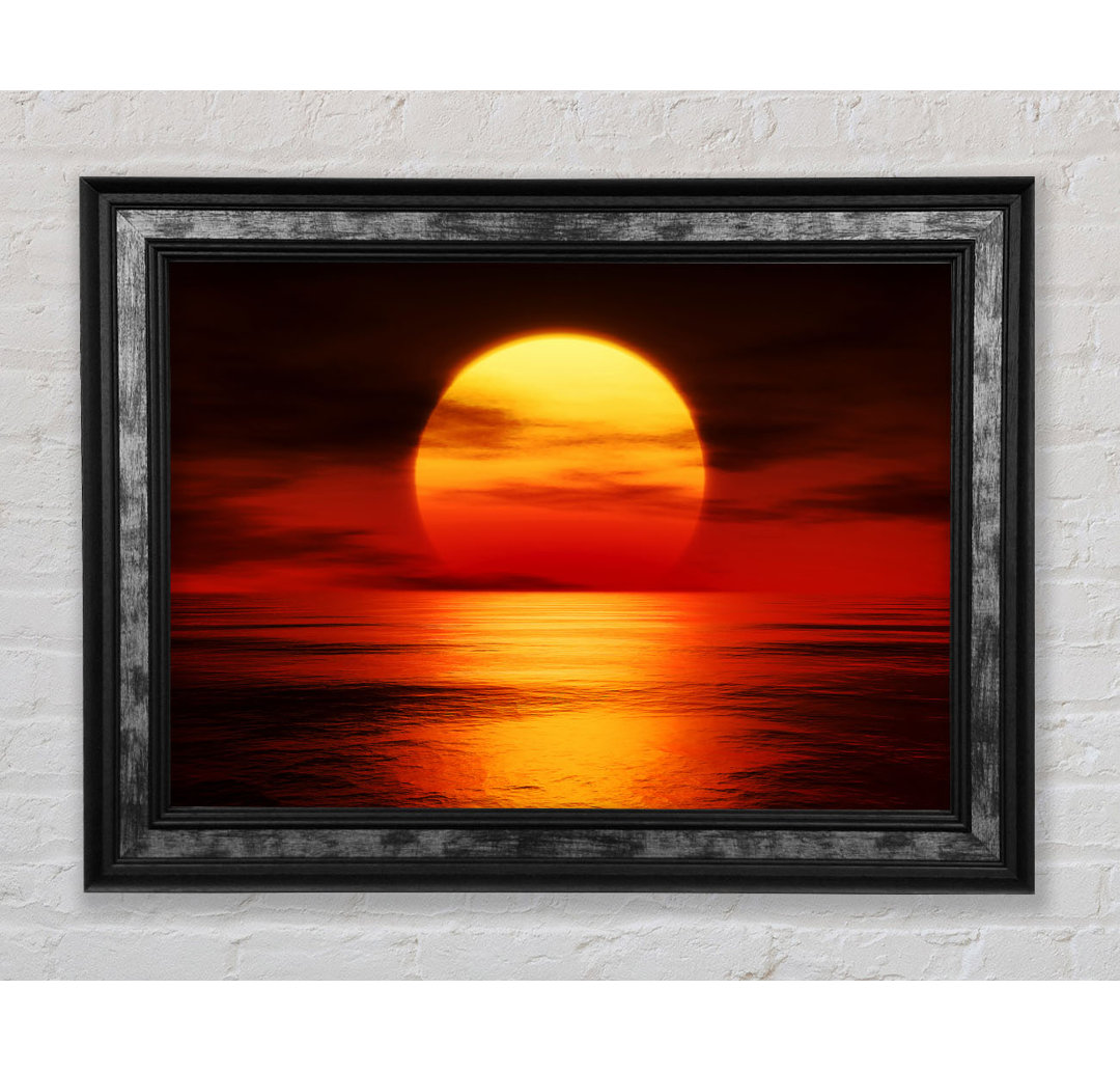 Red Fire Sky Reflections - Einzelner Bilderrahmen Kunstdrucke