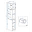 Armoire de rangement mince de 73 po de hauteur, armoire de rangement multimédia à 3 niveaux avec 3 tiroirs et 2 crochets, étagères de rangement pour bibliothèque, CD, DVD, armoire de rangement console de jeu - blanc antique