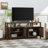 Modern Solid Wood  TV Stand With Glass Top-1469945710-1469945711