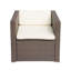 Ensemble de conversation en osier / rotin pour 4 personnes avec coussins