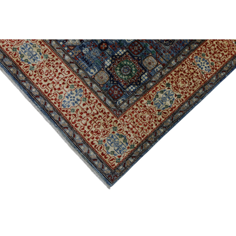 Handmade Wool Area Rug, Rectangle 4'11" x 6'8"