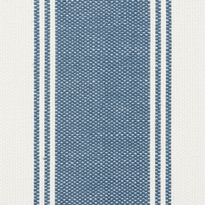 Tissu à rayures Schumacher x Veere Grenney, Marin