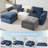 120" Comfy Cloud Couch U Shaped Sectional Sofa, Modular Sectional Sofa, 5-Seater Comfy Cloud Couch with Movable Ottomans, Chenille Sofa Sleeper Deep Seat Couches for Living Room With Two Ottomans-1004575593