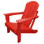 Chaise Adirondack pliable rouge 