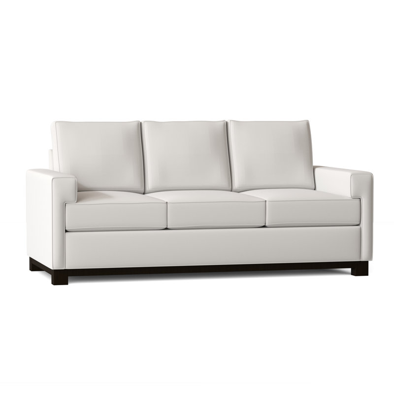 Upholstered 95'' Sofa, Marlow Bluebird, Feather/Down, Natural