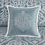 Ensemble d'édredon 8 pièces jacquard turquoise / argent
