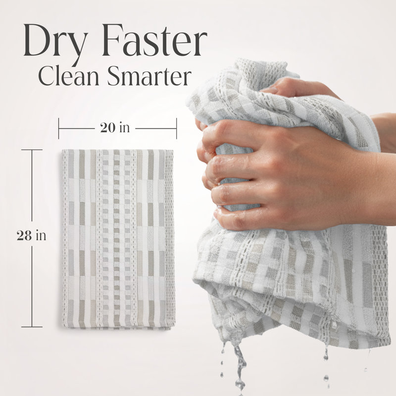 Kitchen Towels Hand Towel, White/Blue