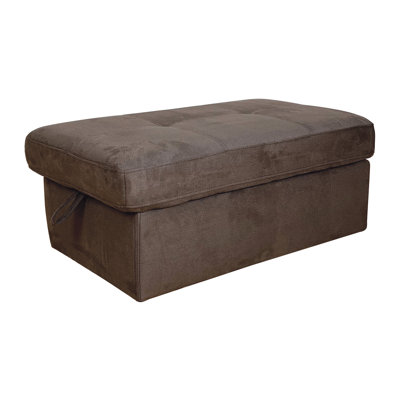 Repose-pieds rectangulaire brun avec rangement Acoose