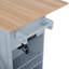 Îlot de cuisine mobile 54 po avec portes en verre et rangement-253661156