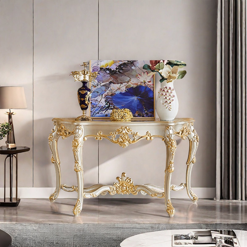 European-style solid wood console table.
