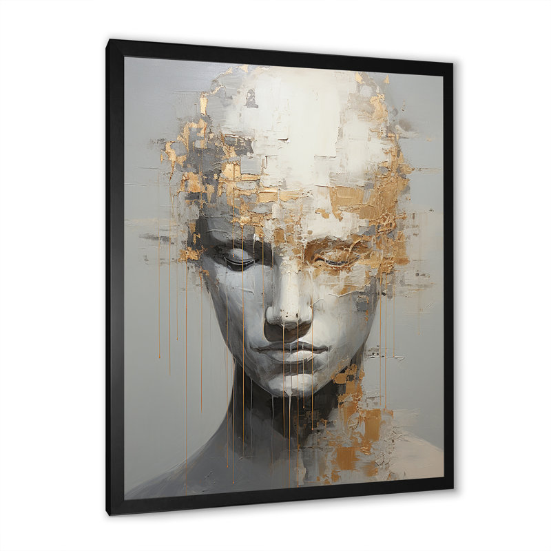 «Man Meditation Mind» sur toile, Cadre simple noir, H 40 po x l 30 po x P 1,5 po