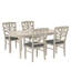 Ensemble de table de salle à manger 5 pièces en bois massif pour 4 personnes, table de cuisine rectangulaire et chaises rembourrées, ensemble de table coin-repas, ensemble de coin-repas peu encombrant pour le salon, la salle à manger-68787351