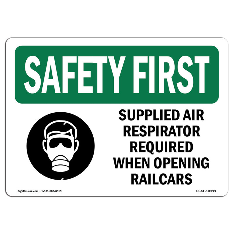 «Safety First Sign», H 12 po x l 18 po x P 0,1 po