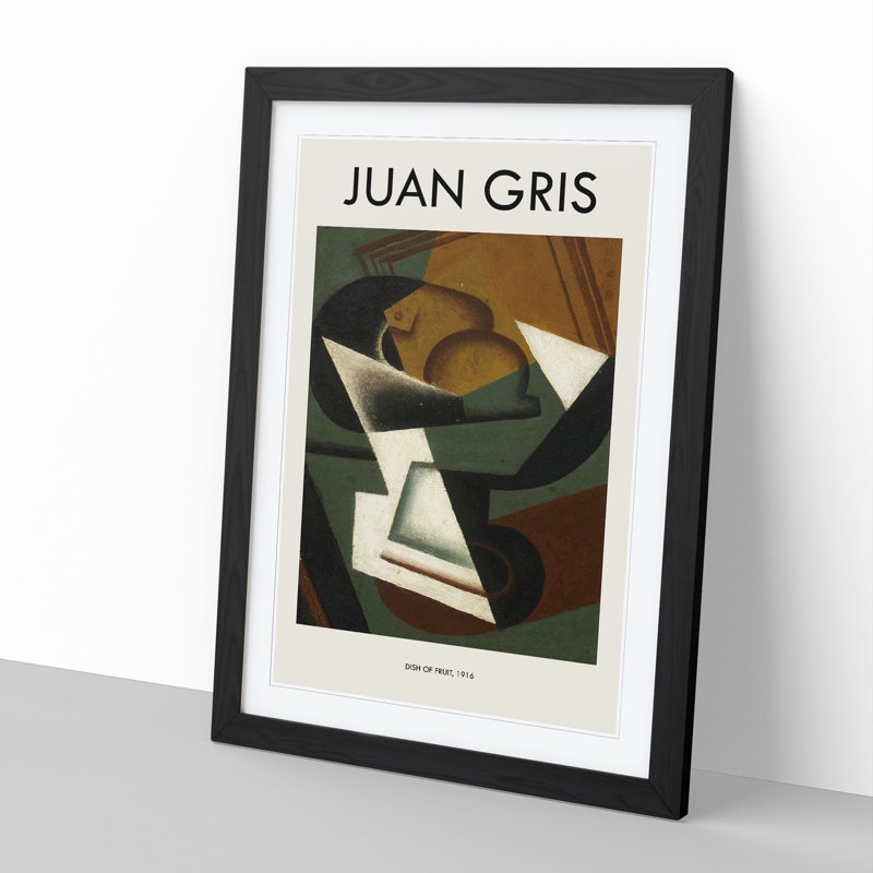 Cafeteria by Juan Gris - Picture Frame Art Prints, Black, 36cm H x 27cm W x 2cm D