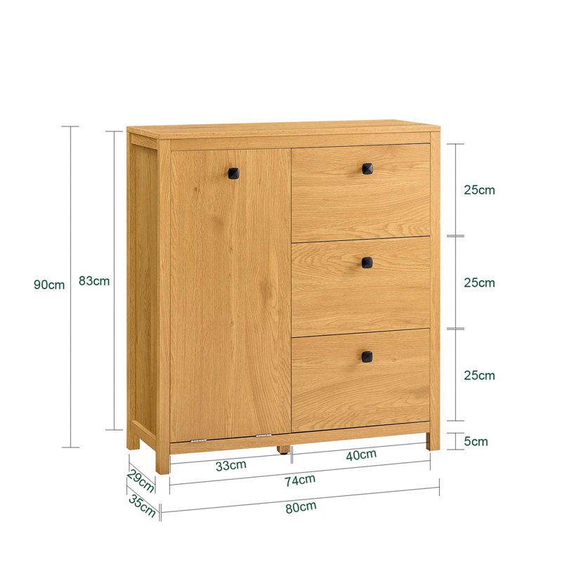 Agostini Freestanding Bathroom Cabinet, Natural