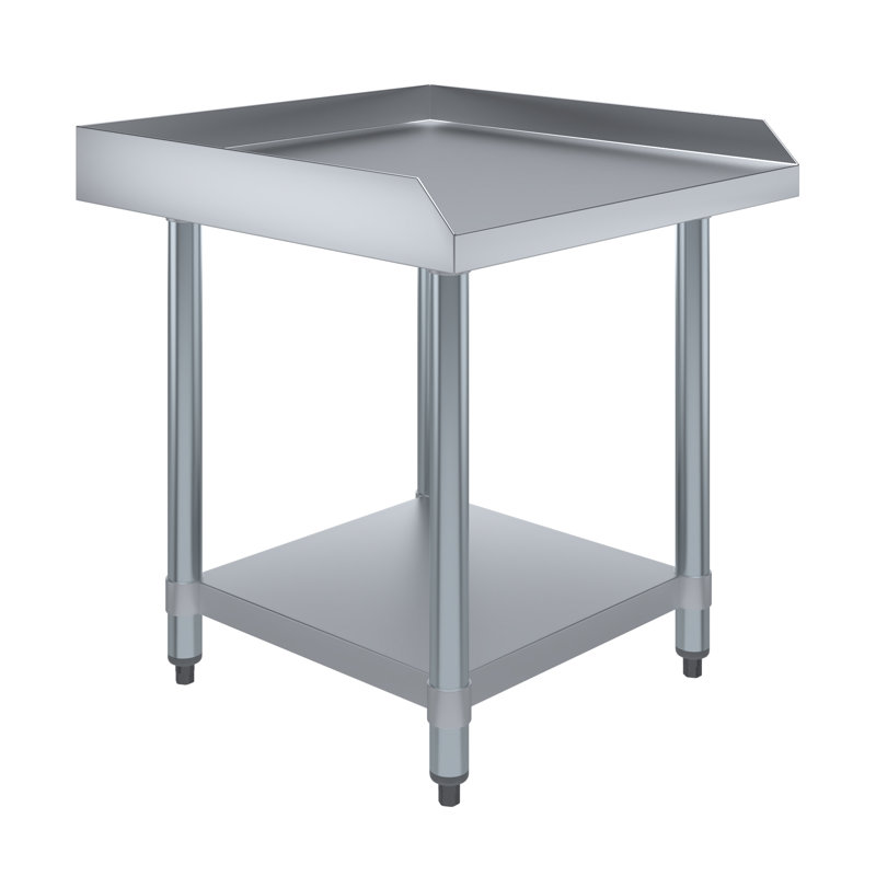 24" Stainless Steel Equipment Stand with Galvanized Undershelf