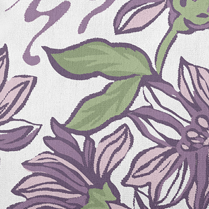 Floral Frolic Floral Outdoor Reversible Throw Pillow, 18" H x 18" W x 3" D, Purple