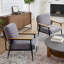 Fauteuil club 27,5 po en velours capitonné