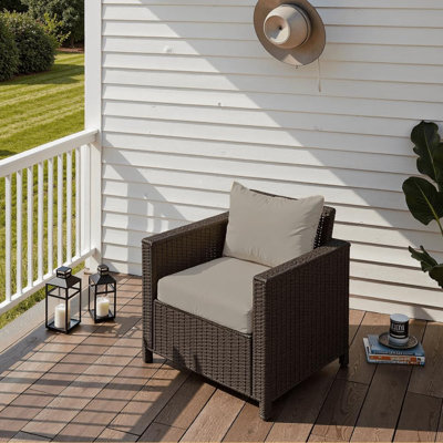 Outdoor Seat Cushion Set 24 x 23 x 6 Inch, Waterproof & Fade Resistant Patio Furniture Cushions with Removable Cover, Thick Deep Seating Pads for Outside Chair Sofa Couch