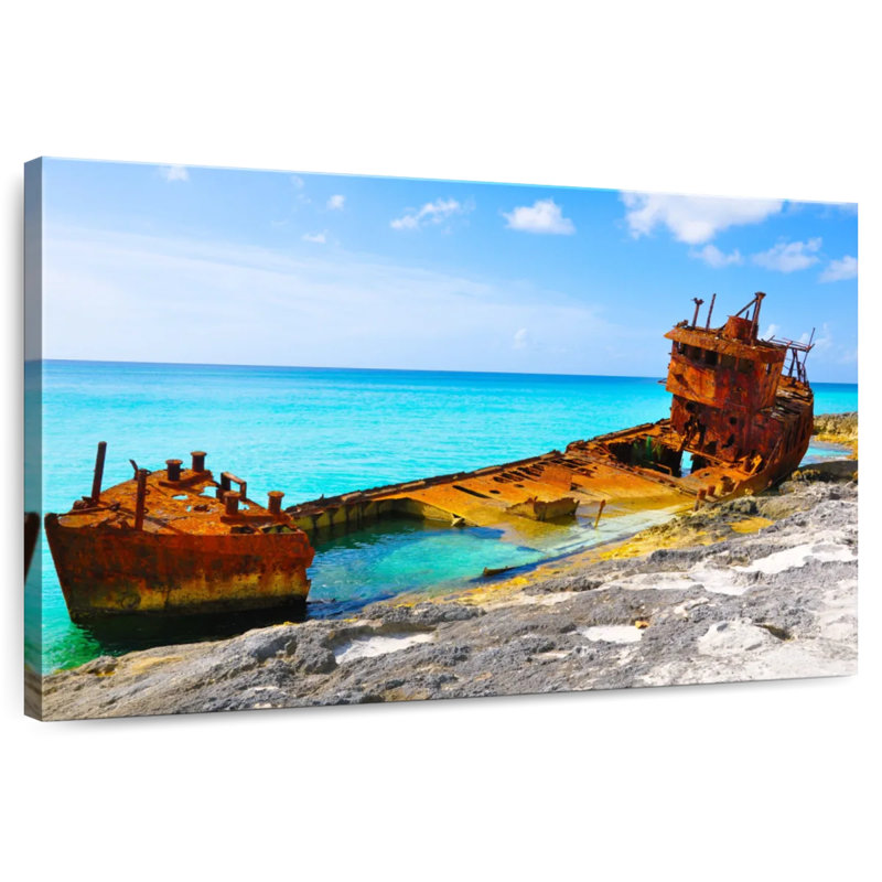 Rorry Bimini Beach Shipwreck, 20" H x 30" W