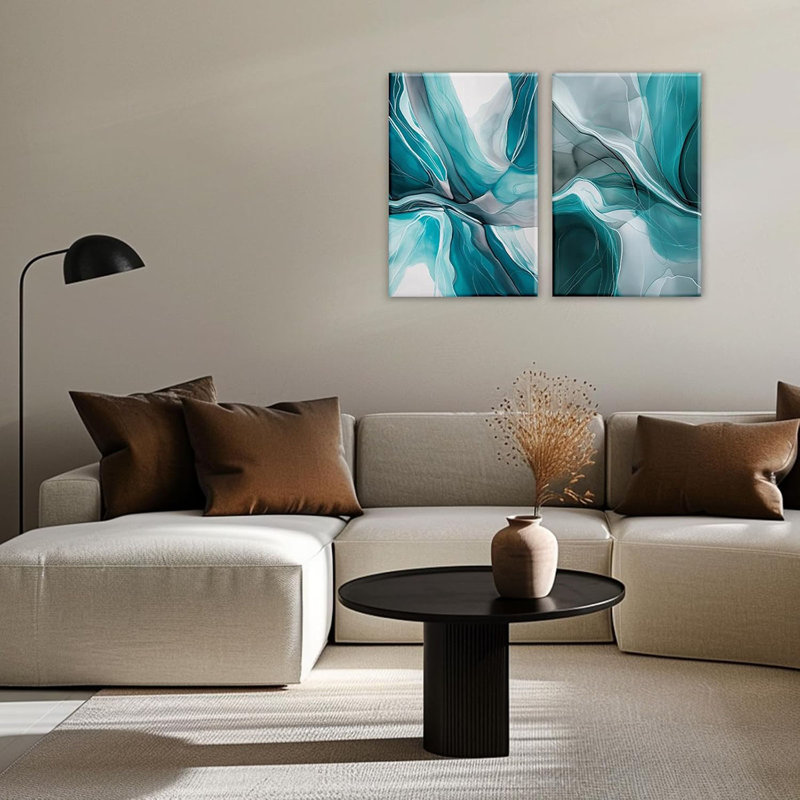 2 Piece Wrapped Canvas Wall Art