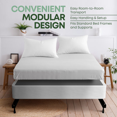 Wooden Box Spring / foundation for Mattress Support, Easy to Assemble