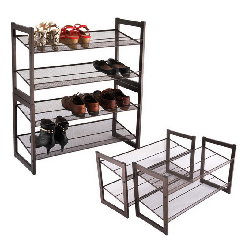 14 Pair Stackable Shoe Rack