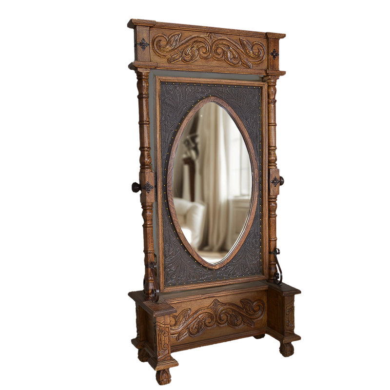 Miroir debout The Hacienda Flair, Bois brun