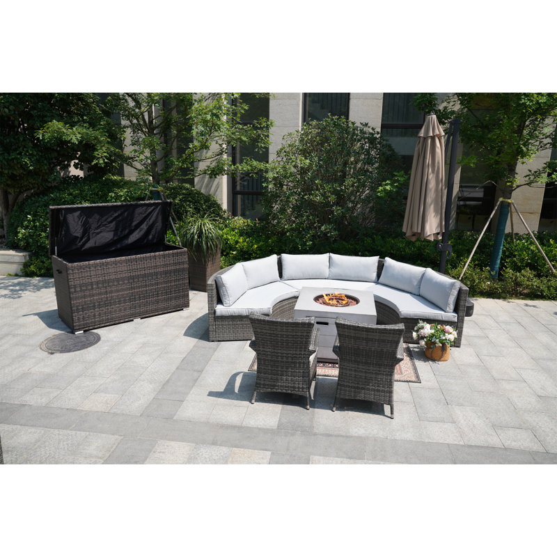 8 - Person Patio Conversation Set with Cushions