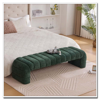 Banc rembourré en chenille