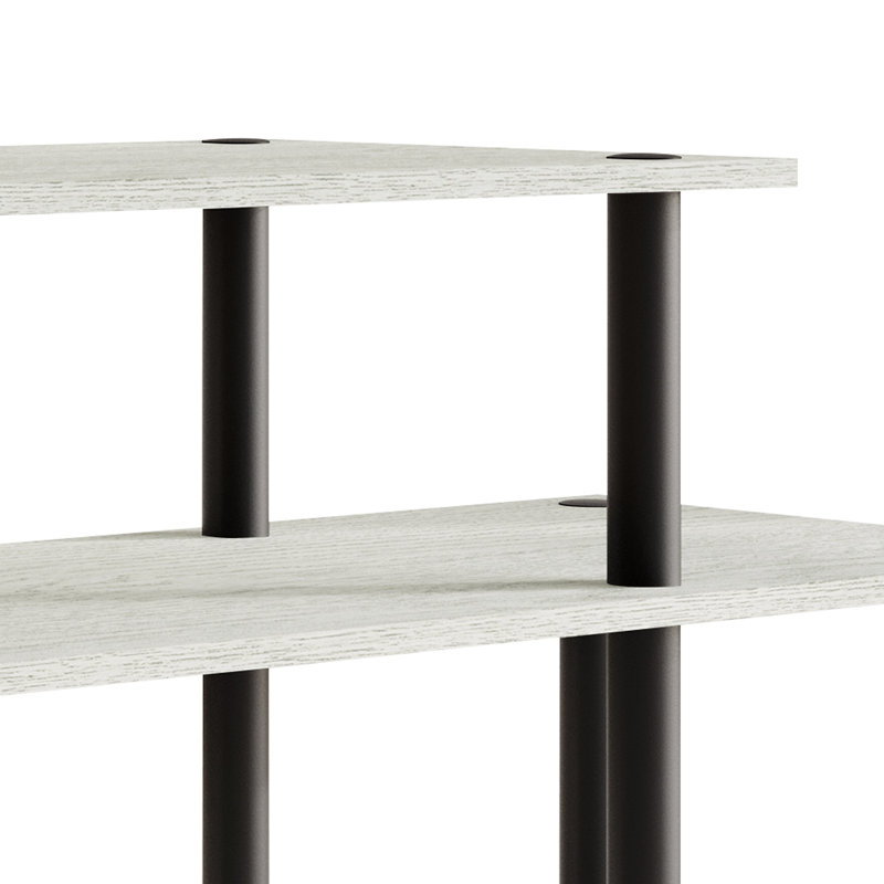 Meuble télé 3 niveaux Easy Twist, Gris clair