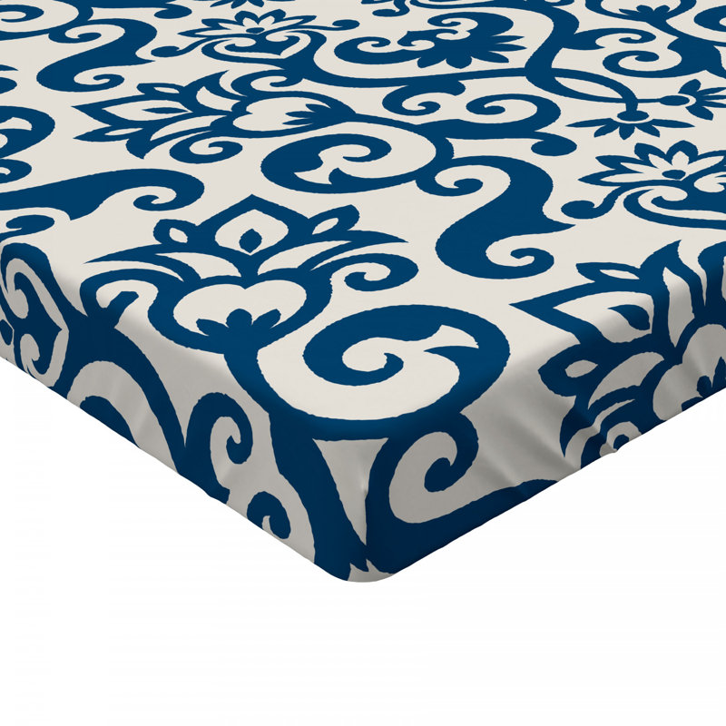 Microfiber Damask Fitted Sheet, Twin Fitted Sheet