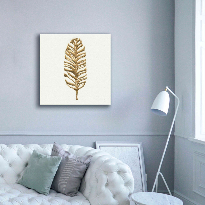 «Gilded Palm III» par Chris Paschke, estampe numérique sur toile, H 37 po x l 37 po x P 1,5 po