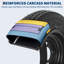Lot de 2 pneus de remorque sur jante 4.80-8 (480-8, 4.80x8) et 4 goujons sur roues de 8 pouces (entraxe de 4 pouces), 6PR, noirs