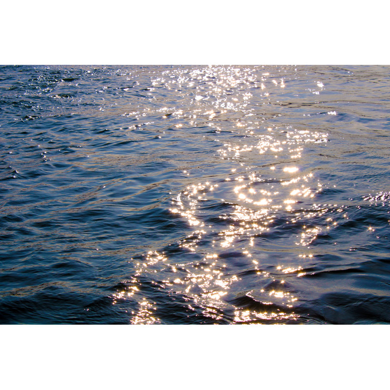 Sun Reflections On Sea - Wrapped Canvas Print, 30cm H x 46cm W x 3.8cm D