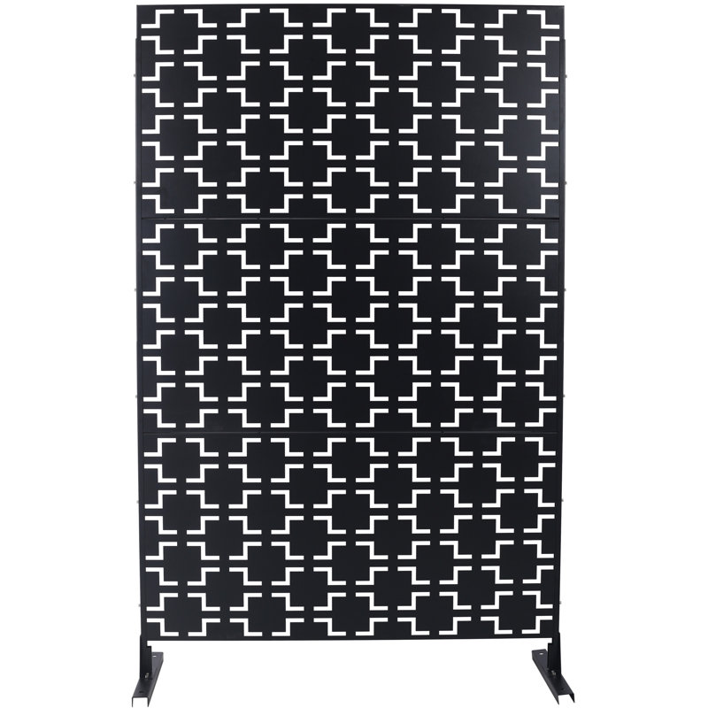 Écran d'intimité extérieur et intérieur H 76 po x l 48 po, Noir