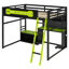 Lit mezzanine double en bois peu encombrant, conception multifonctionnelle pour la maison