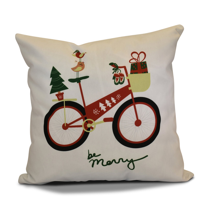 Housse et insert de coussin carré Coastal Christmas, H 18 po x l 18 po, Rouge